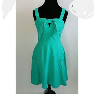 A New Day Turquoise Tie Front Dress